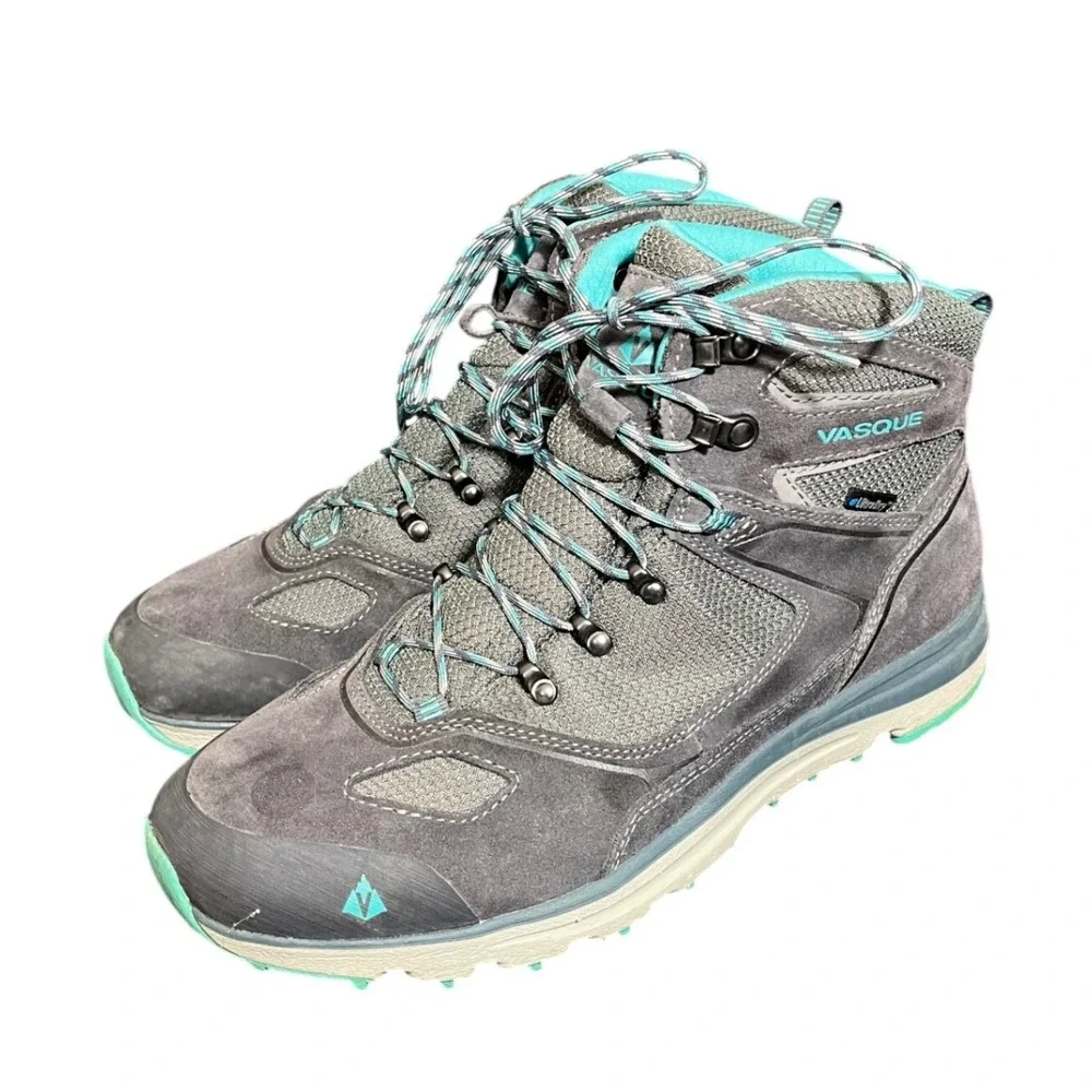 Vasque Mesa Trek UltraDry 7449 Hiking‎ Boots Trails Gray Green Womens Size 10.5